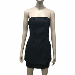 Jessica McClintock black mini cocktail dress 6